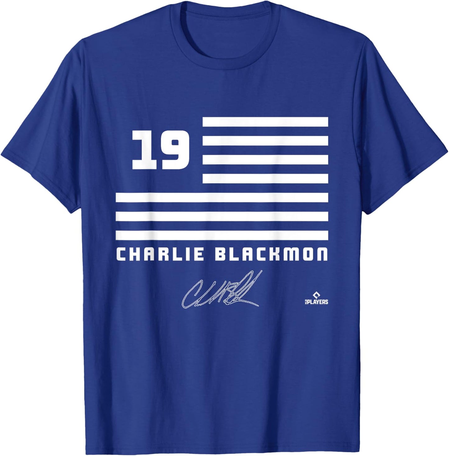Charlie Blackmon Flag Name T-Shirt - T-Shirt | Royal