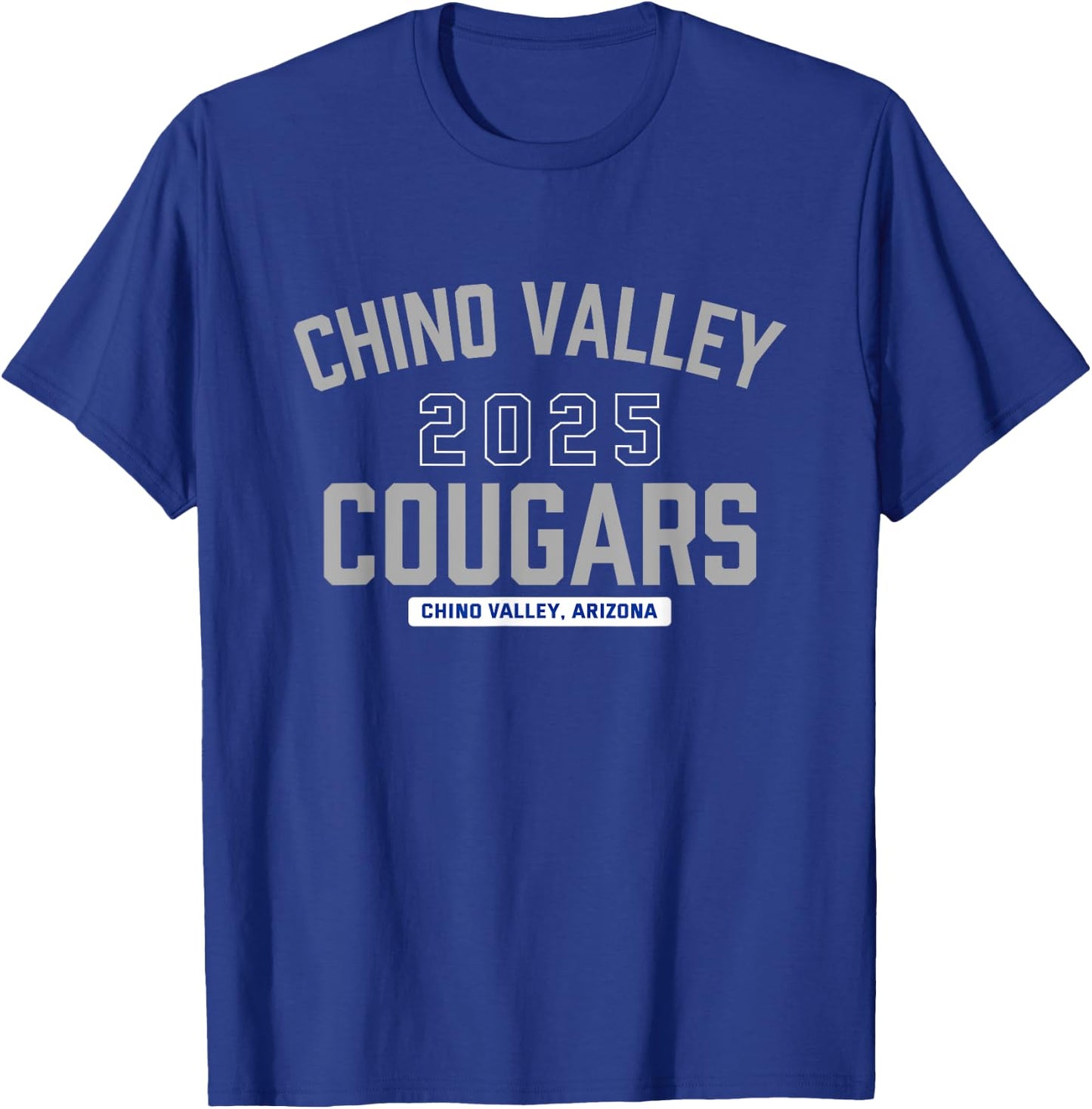 Chino Valley Cougars Chino Valley, Arizona 2025 T-Shirt - T-Shirt | Royal