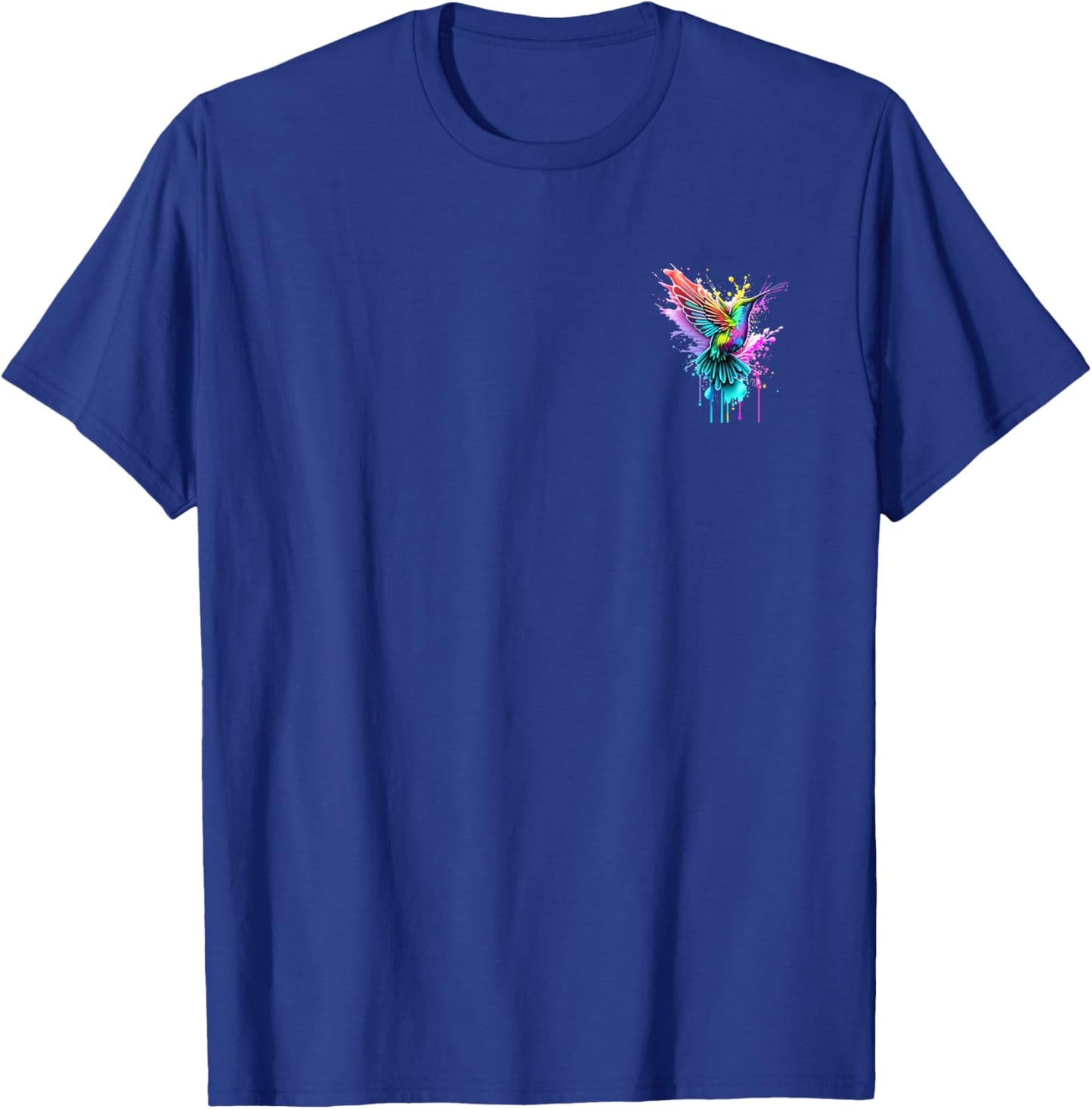 Hummingbird in pocket - Watercolor hummingbird design T-Shirt - T-Shirt | Royal