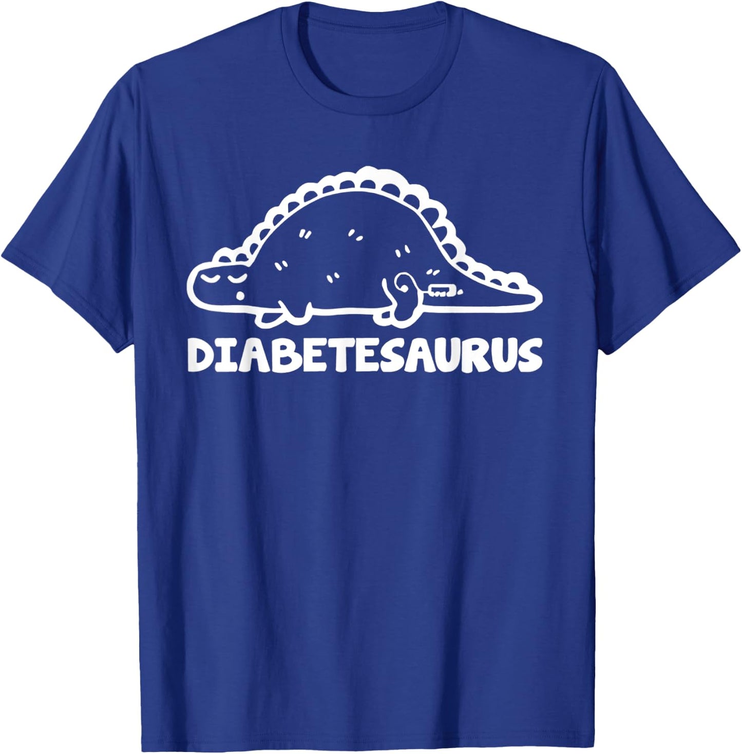 Diabetesaurus Funny Diabetes Dinosaur T-Shirt - T-Shirt | Royal