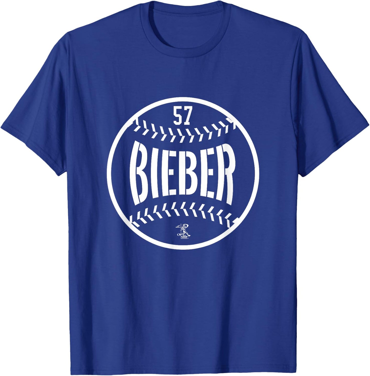 Shane Bieber Baseball Line Gameday T-Shirt - T-Shirt | Royal