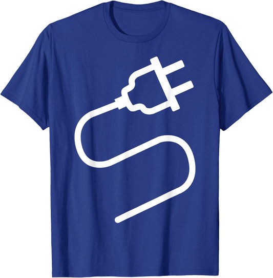 Couple Plug Socket Matching Costume Funny Halloween Gifts T-Shirt - T-Shirt | Royal
