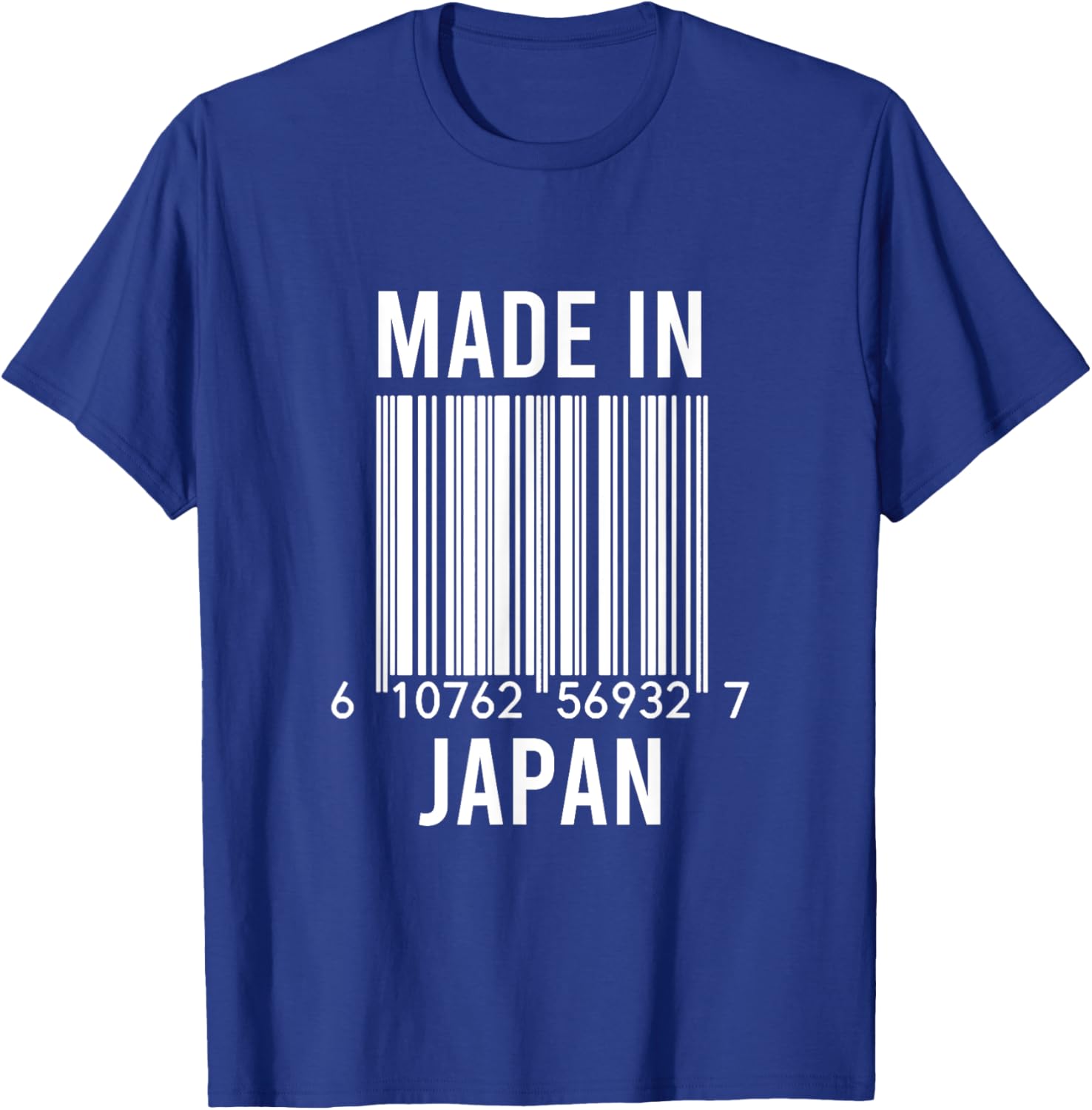 Barcode Made In Japan T-Shirt - T-Shirt | Royal