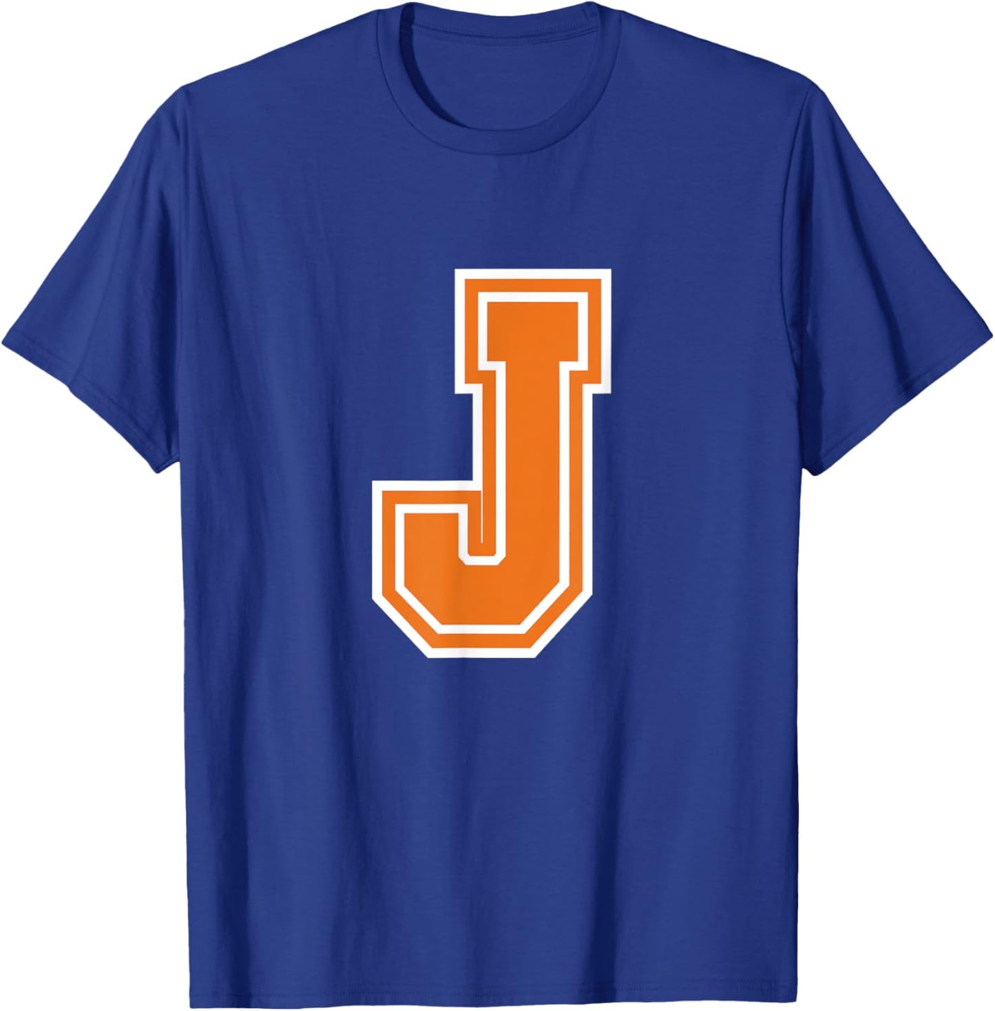 Letter J Monogram Initial T-Shirt - T-Shirt | Royal