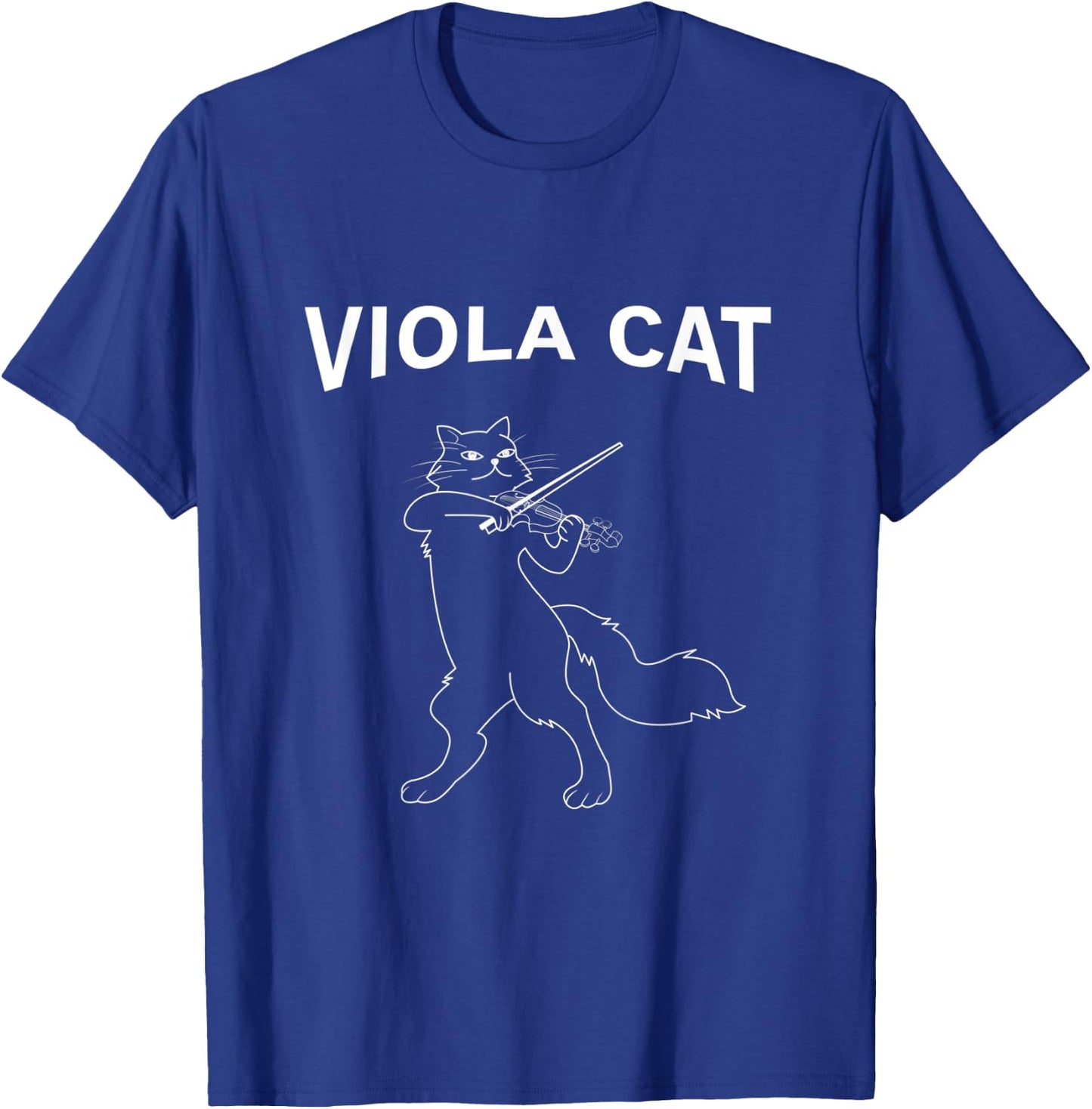 Line Art Cat With Violin T-Shirt - T-Shirt | Royal