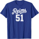 Reims 51 , Black, S T-Shirt - T-Shirt | Royal