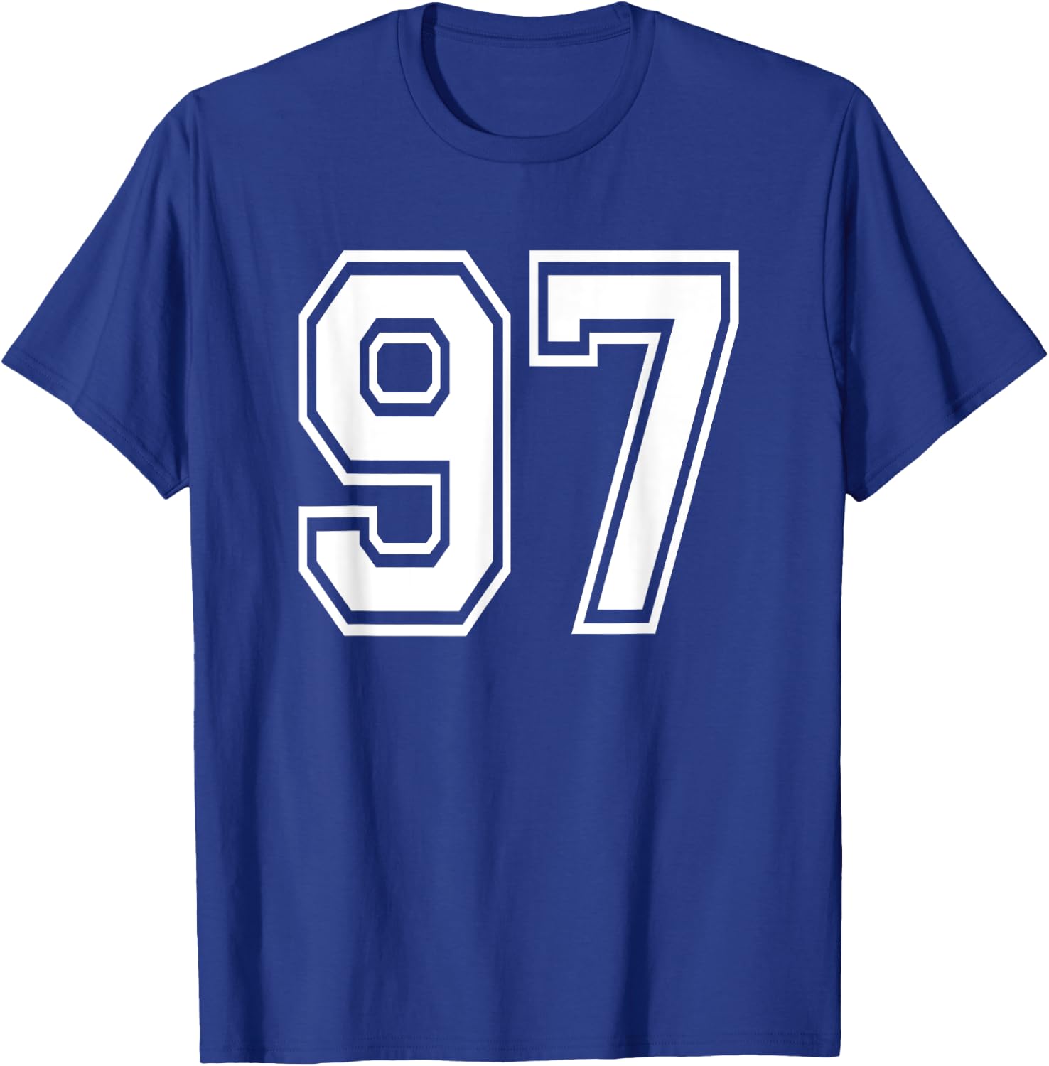 Number 97 97th Birthday Gift Player Team Numbered Jersey T-Shirt - T-Shirt | Royal