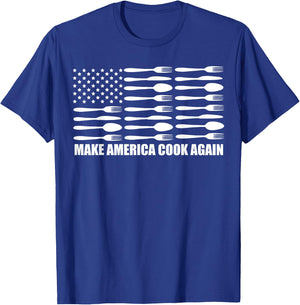 Make America Cook Again Funny Cooking Culinary Kitchen Chef T-Shirt - T-Shirt | Royal