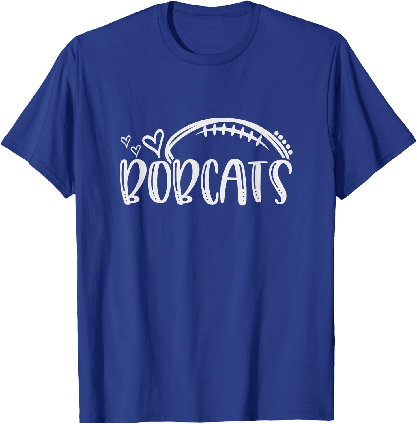 Football Bobcat School Sports Fan Team Spirit T-Shirt - T-Shirt | Royal