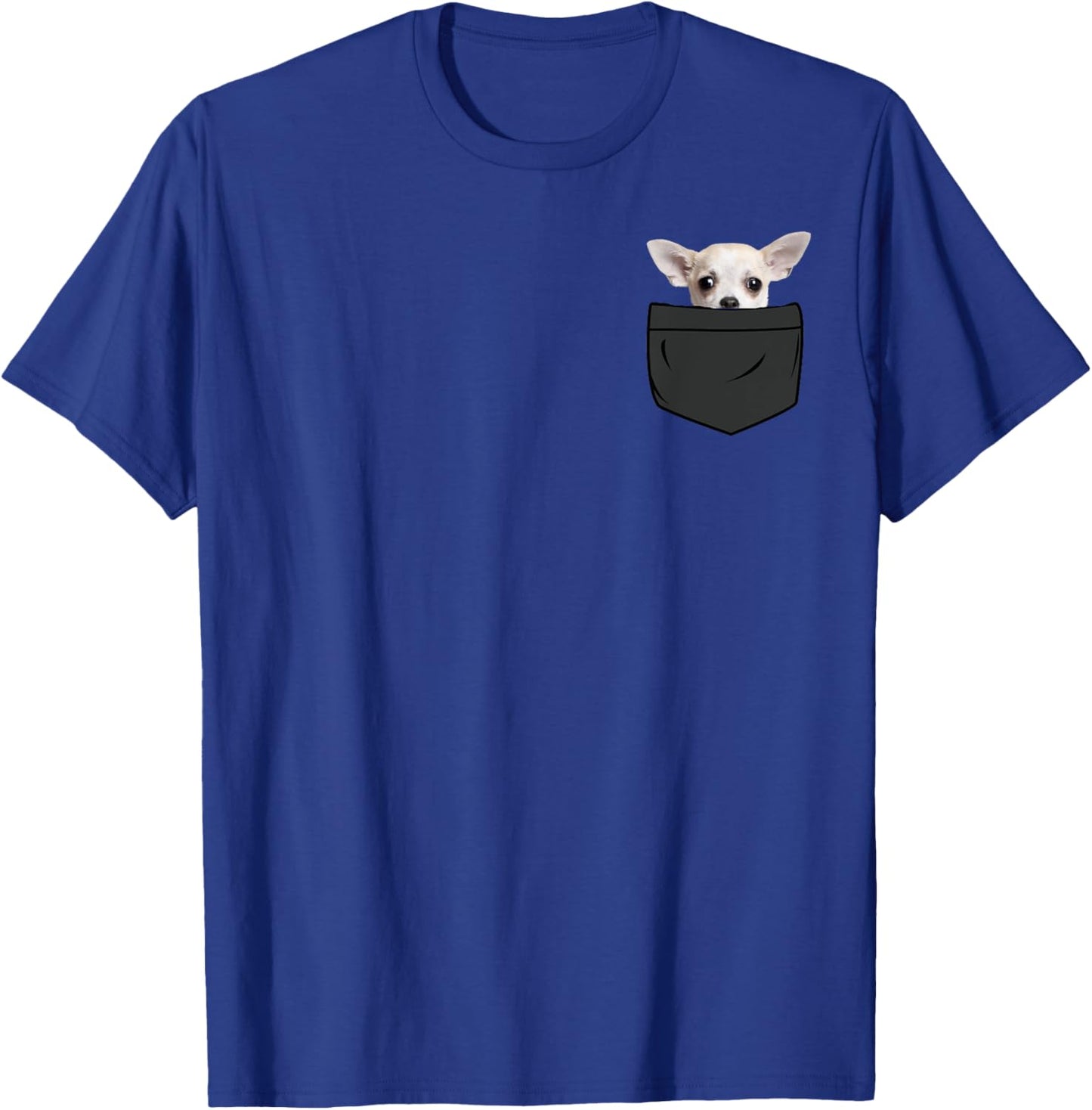 Funny Chihuahua In a Printed Pocket Chihuahua Dog Owners T-Shirt - T-Shirt | Royal