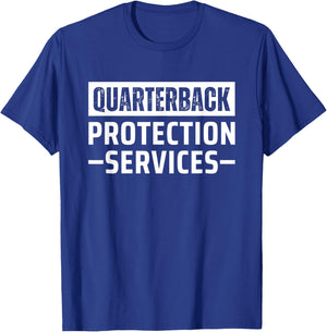 Quarterback Protection Services T-Shirt - T-Shirt | Royal