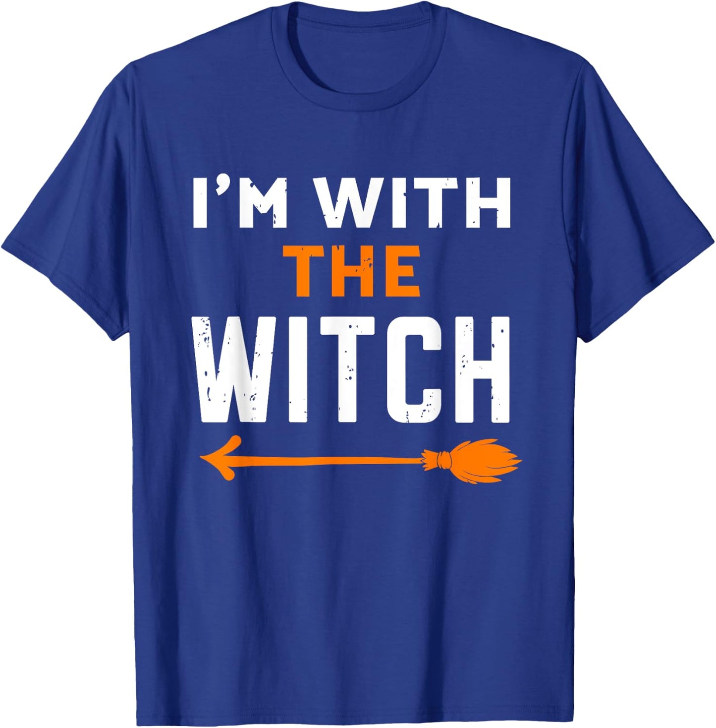 I'm With The Witch Couples Men Halloween T-Shirt - T-Shirt | Royal