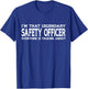 Safety Officer Gifts Safety Officer Birthday Gifts -Adults Black X-Small Modern Lace Embellished Cotton 90%, Polyester 10% Short Sleeve T-Shirt - T-Shirt | Royal