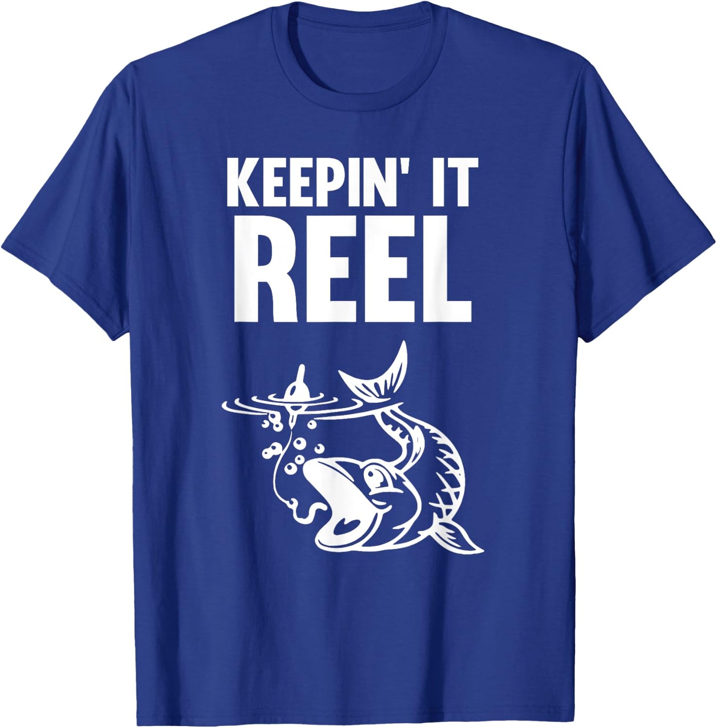 Keepin It Reel Fish Hook T-Shirt - T-Shirt | Royal