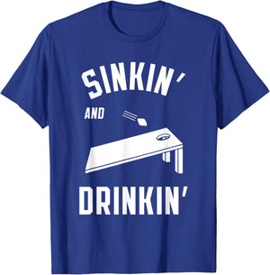 Sinkin' and Drinkin' Cornhole Beer Summer Party Tailgate Women T-Shirt - T-Shirt | Royal