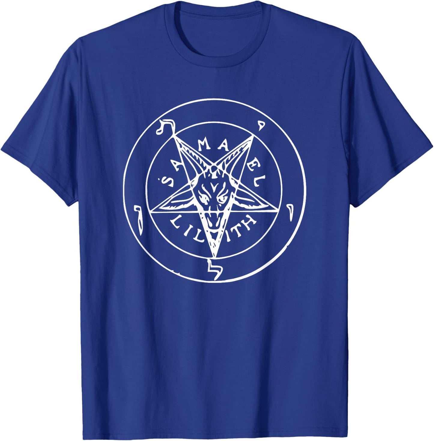 Satanic Goat Head Baphomet Pentagram Occult Devil 666 Demon T-Shirt - T-Shirt | Royal