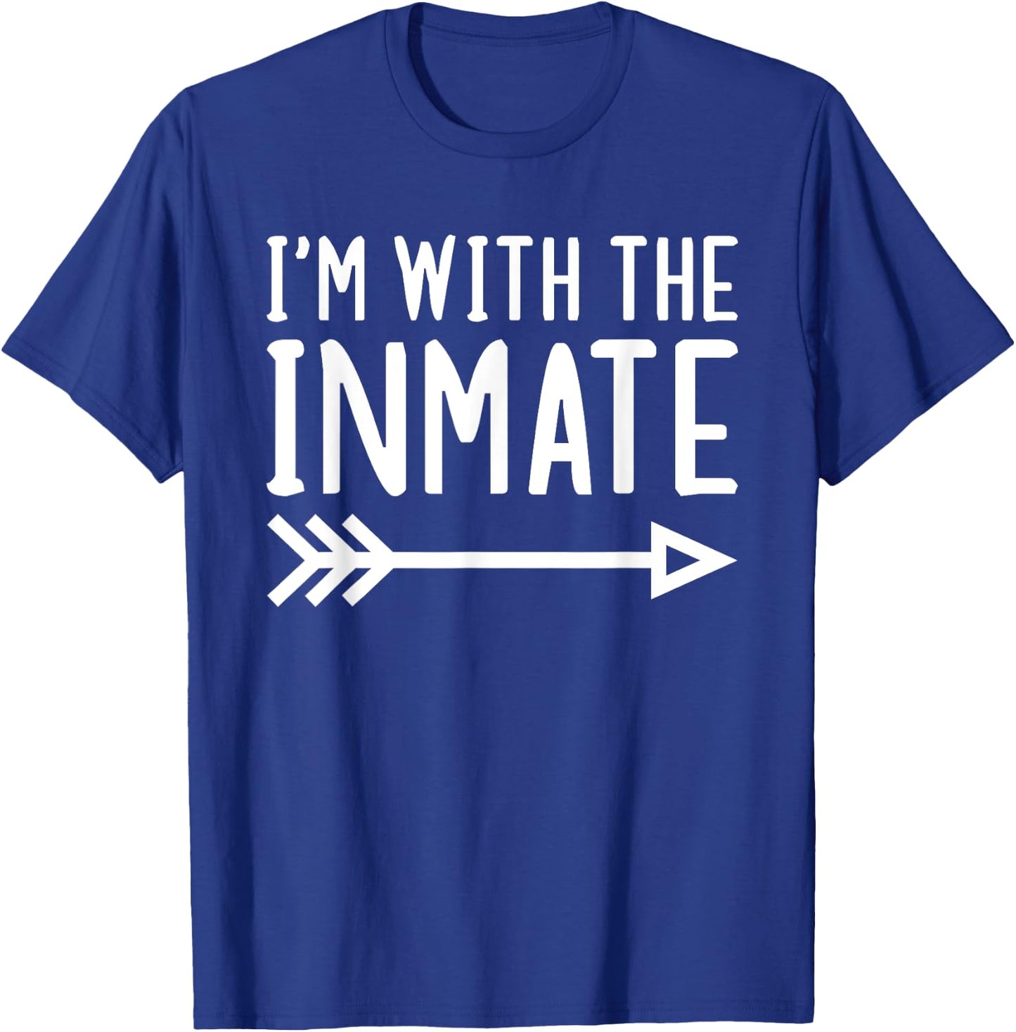 I'm With The Inmate Funny Matching Halloween Couple Costume T-Shirt - T-Shirt | Royal