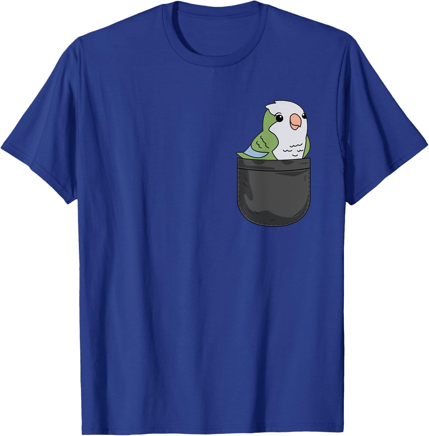 Quaker Parrot Monk parakeet In Pocket Funny Bird Lover Gift T-Shirt - T-Shirt | Royal