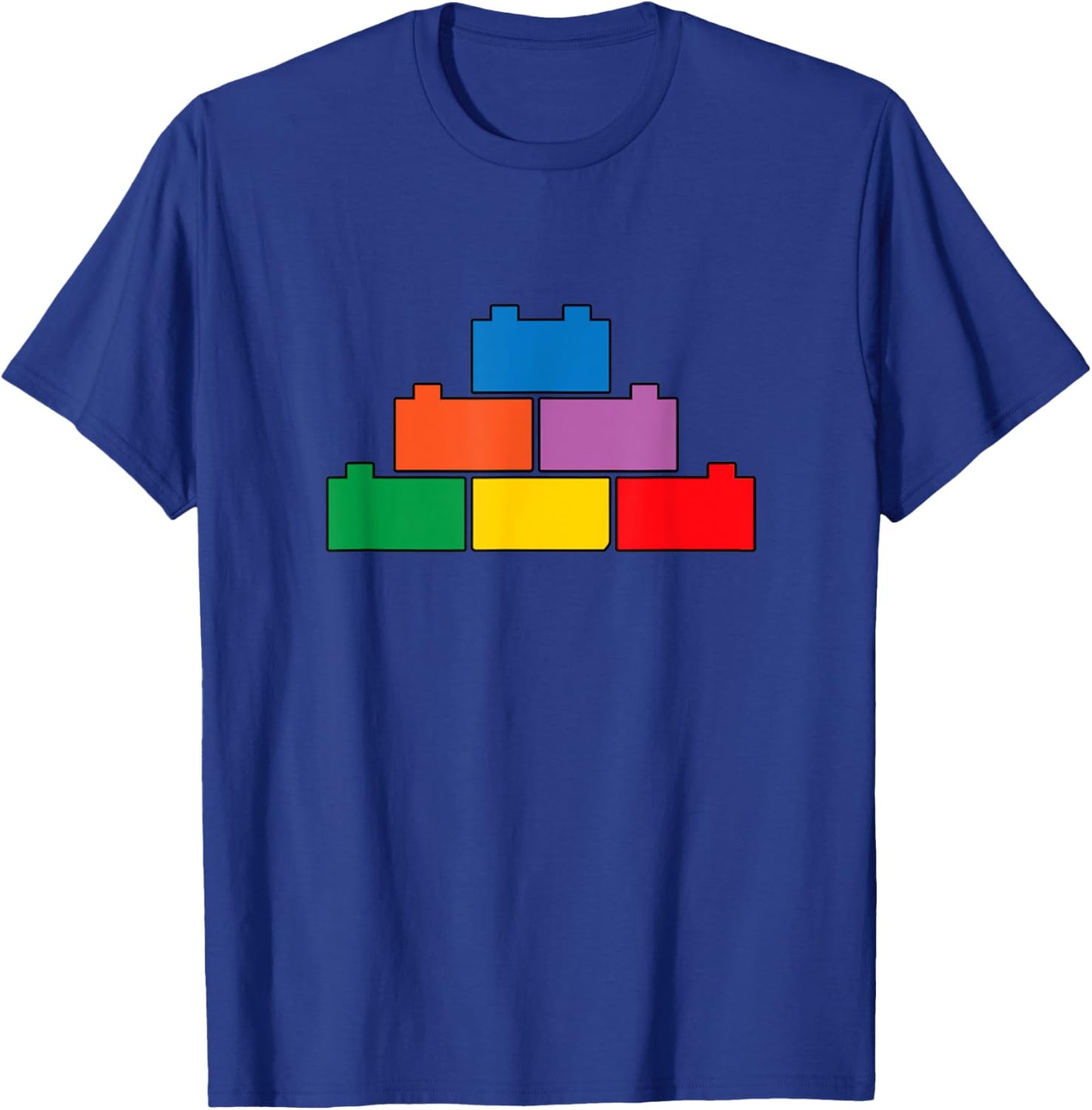 Brick Builder Blocks Building Master Builder Toys Kids Boys T-Shirt - T-Shirt | Royal