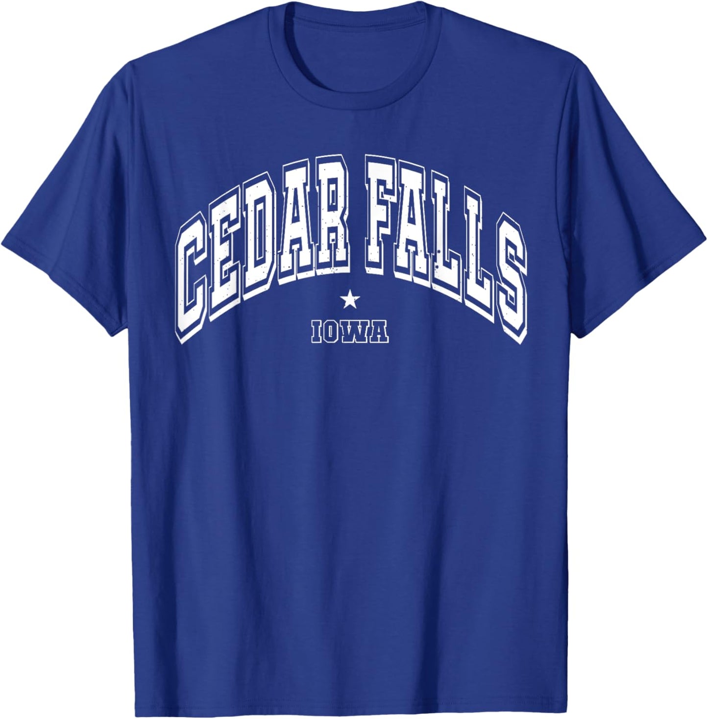 Throwback Cedar Falls Iowa IA Athletic Classic Souvenir T-Shirt - T-Shirt | Royal