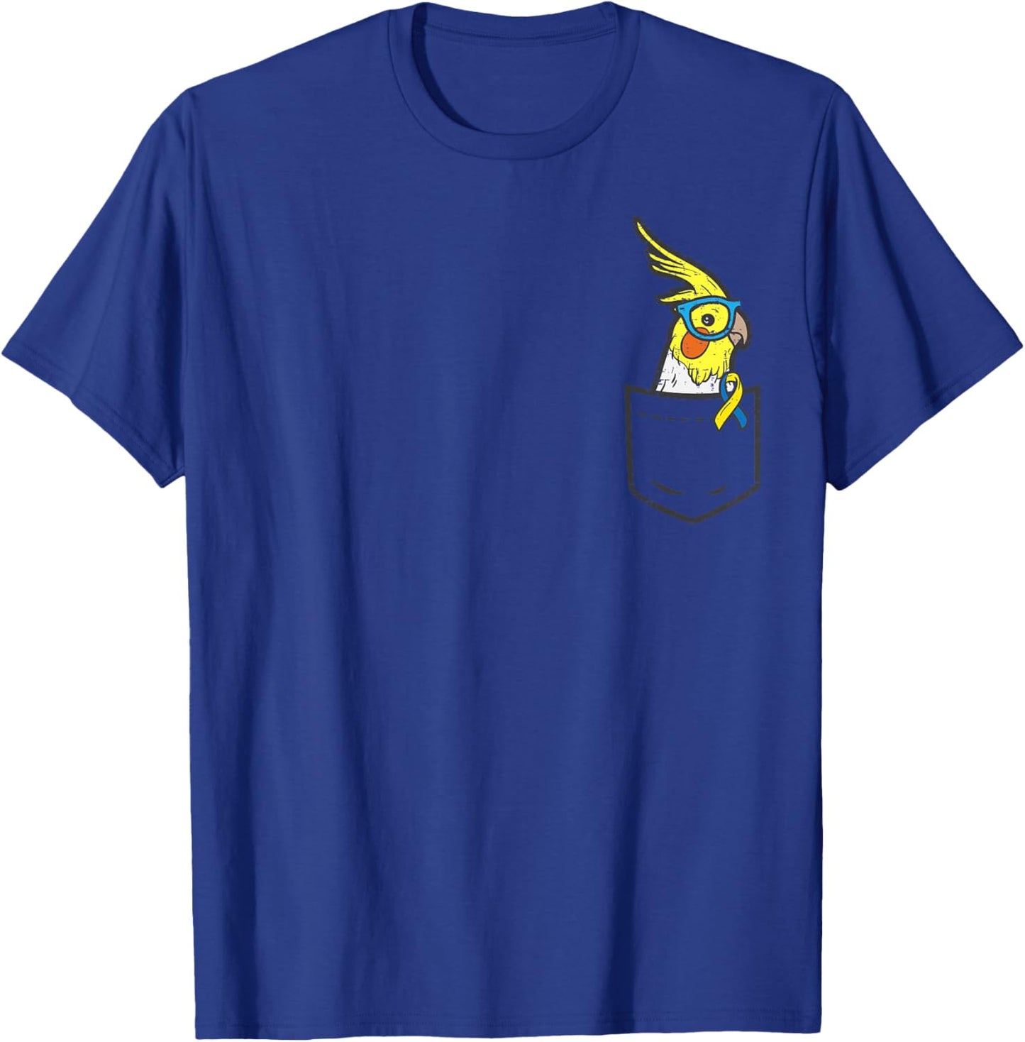 Down Syndrome Awareness Bird Pocket Cockatiel Men Women Kids T-Shirt - T-Shirt | Royal