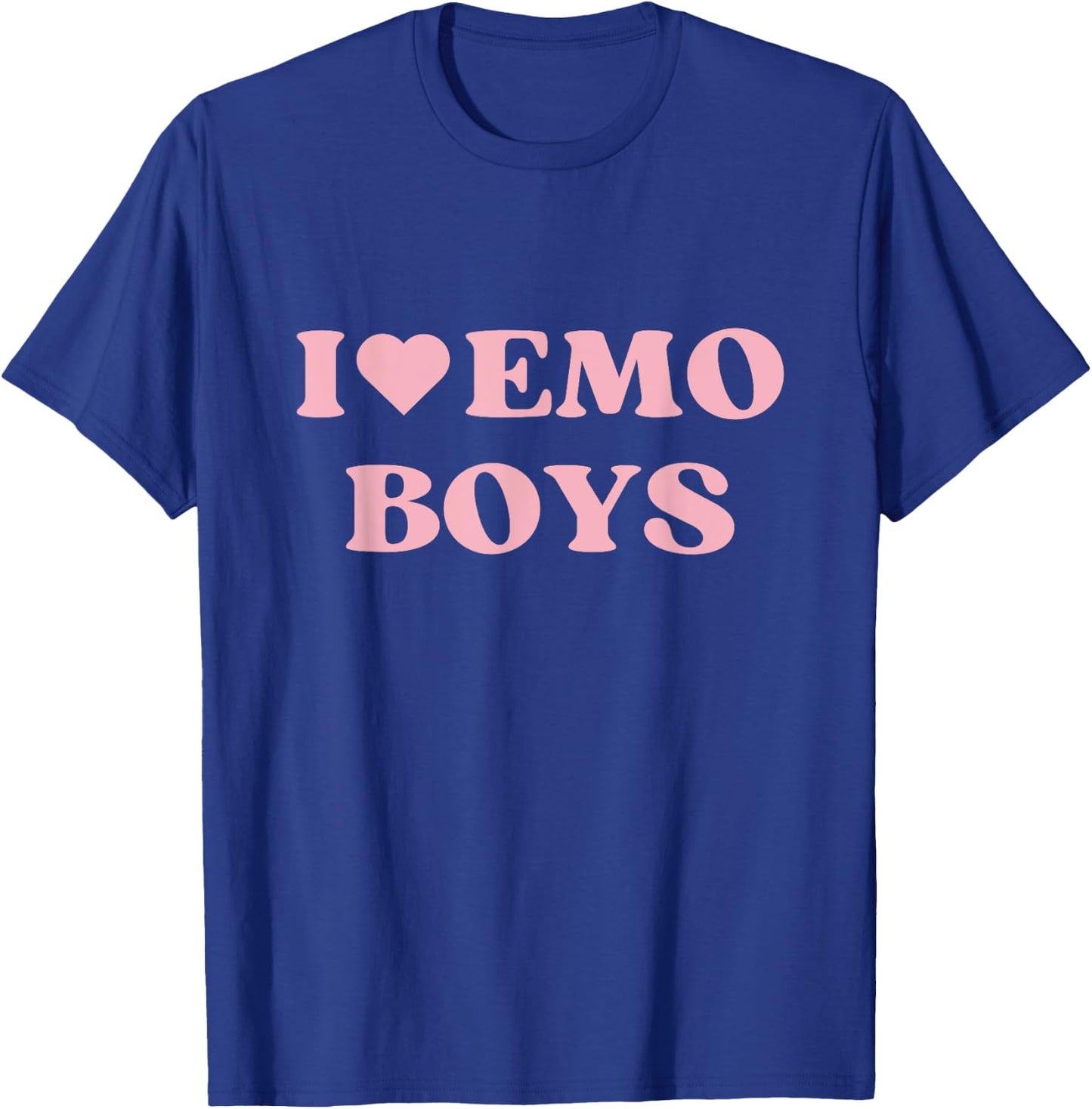 I Love Emo Boys I Heart Emo Boys Cute Design T-Shirt - T-Shirt | Royal