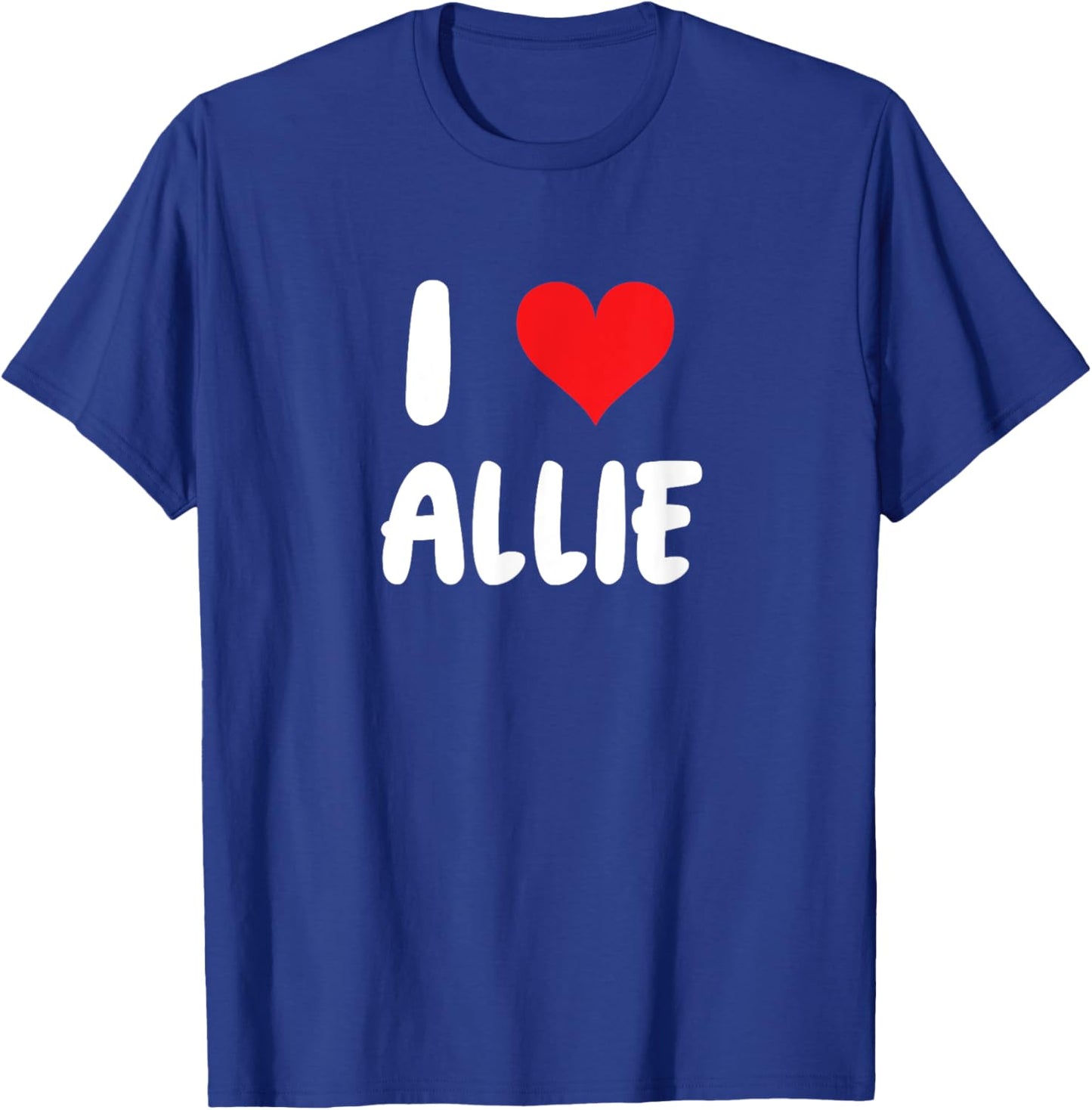 I Love Allie - Heart T-Shirt - T-Shirt | Royal