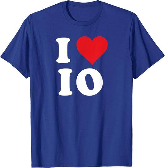 I Love IO Initials I Heart I.O. First Last Name I O T-Shirt - T-Shirt | Royal