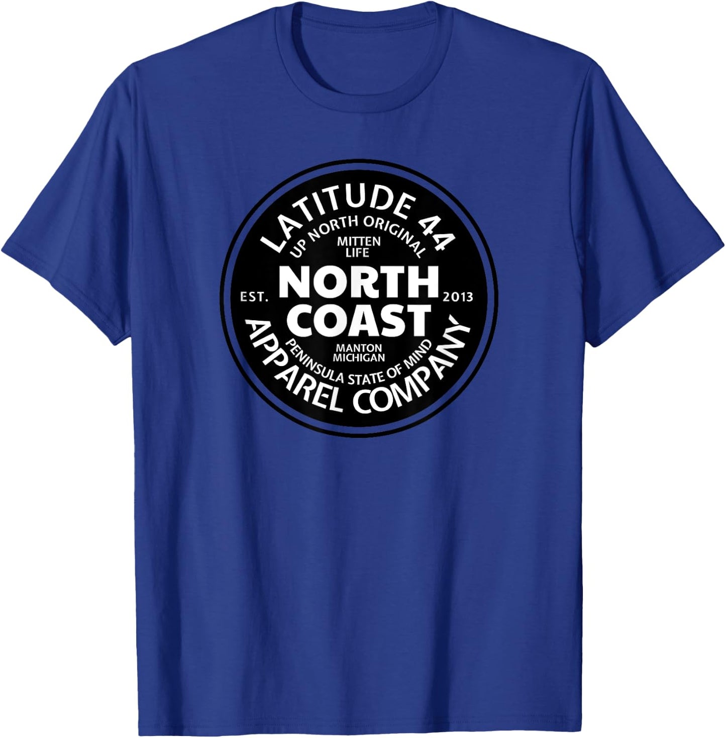 Michigan Americas North Coast Up North Great Lakes T-Shirt - T-Shirt | Royal