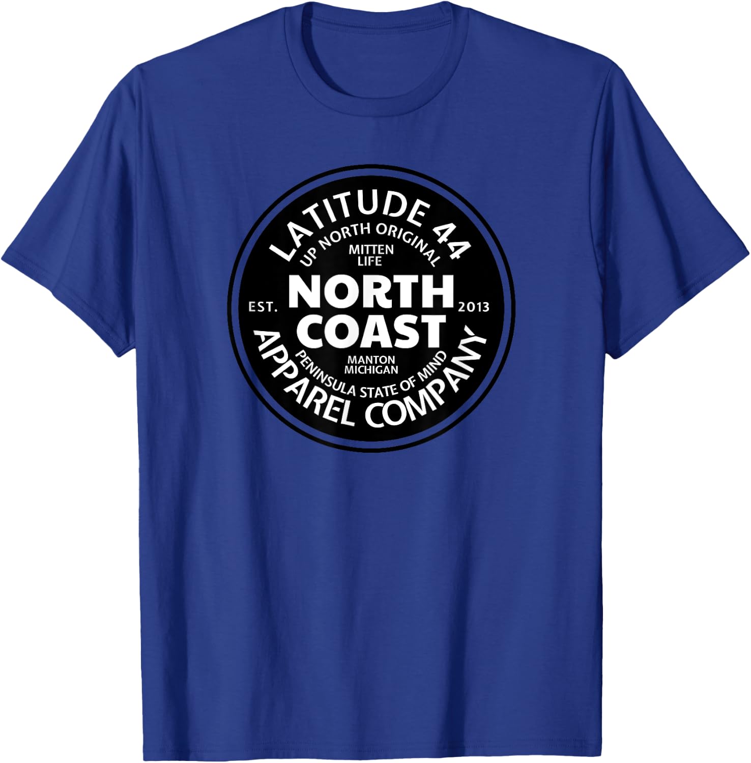 Michigan Americas North Coast Up North Great Lakes T-Shirt - T-Shirt | Royal