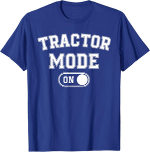 Tractor Mode On Costume Funny Farm Construction Gift Farmer T-Shirt - T-Shirt | Royal