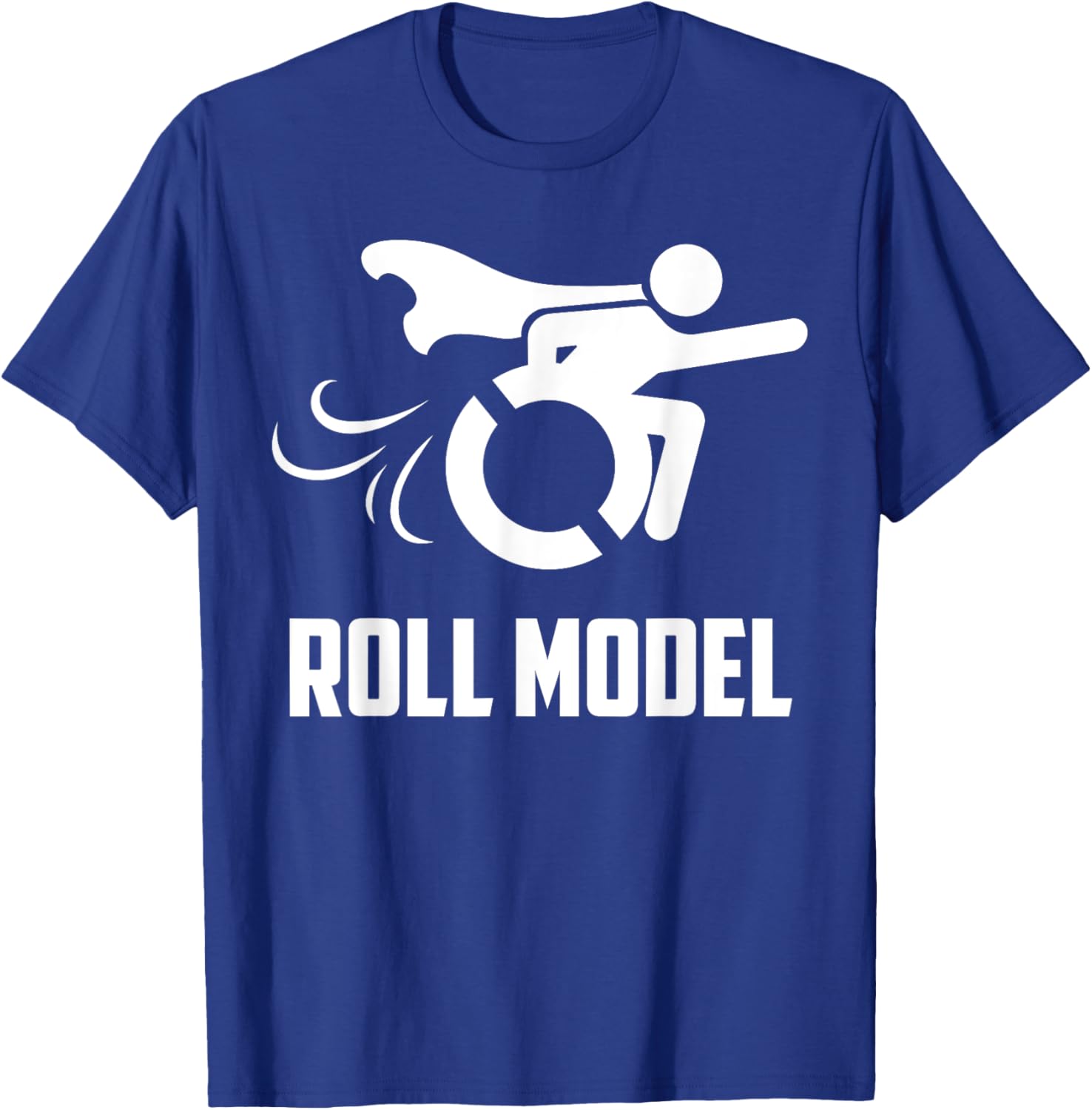 Wheelchair Handicap Art Women Roll Model Wheelchair T-Shirt - T-Shirt | Royal