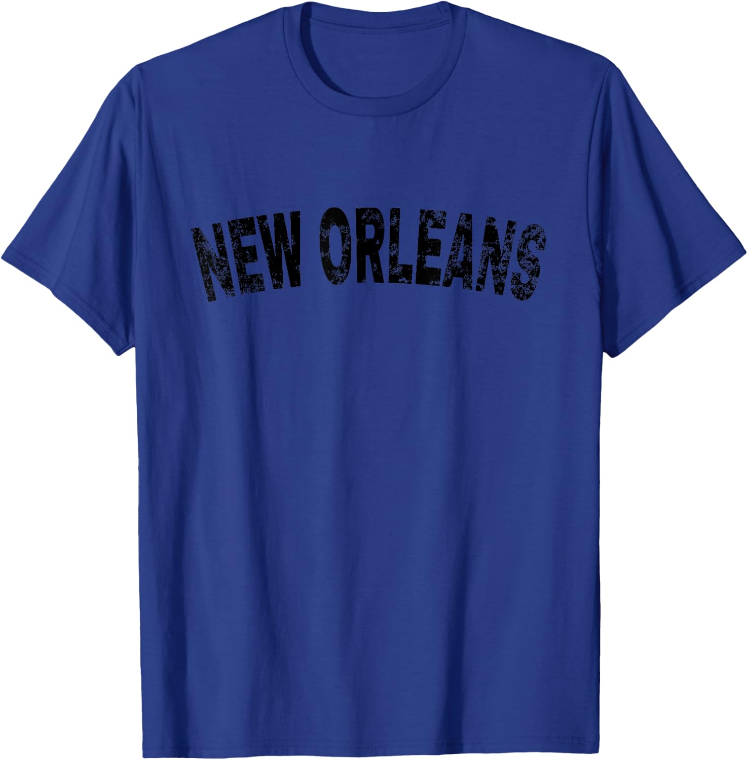Vintage New Orleans Black Text Apparel T-Shirt - T-Shirt | Royal