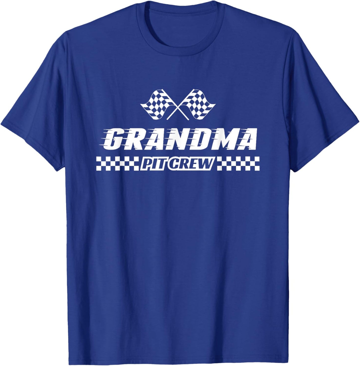 Pit Crew Grandma Birthday Costume For Race Car Parties T-Shirt - T-Shirt | Royal