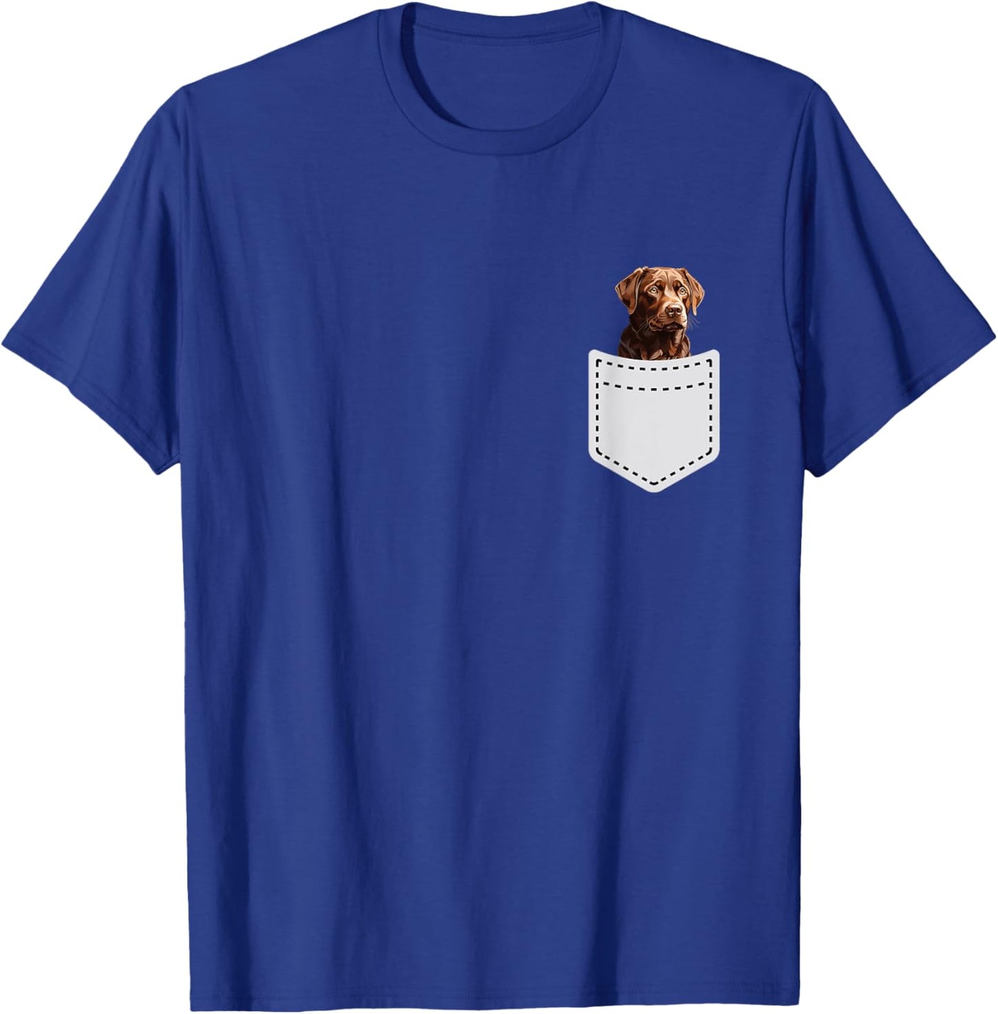 chocolate lab. puppy in pocket. Dog lover labrador Women Kids T-Shirt - T-Shirt | Royal