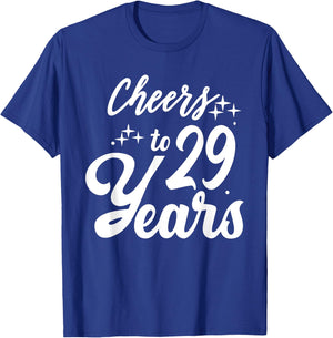 Cheers to 29 Years 29th Wedding Anniversary Couple Party T-Shirt - T-Shirt | Royal