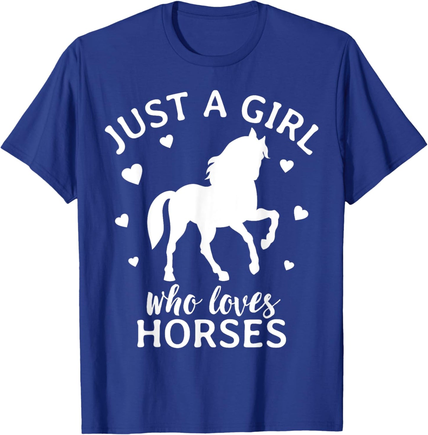Just A Girl Who Loves Horses Cowgirl Horse Girl Riding T-Shirt - T-Shirt | Royal