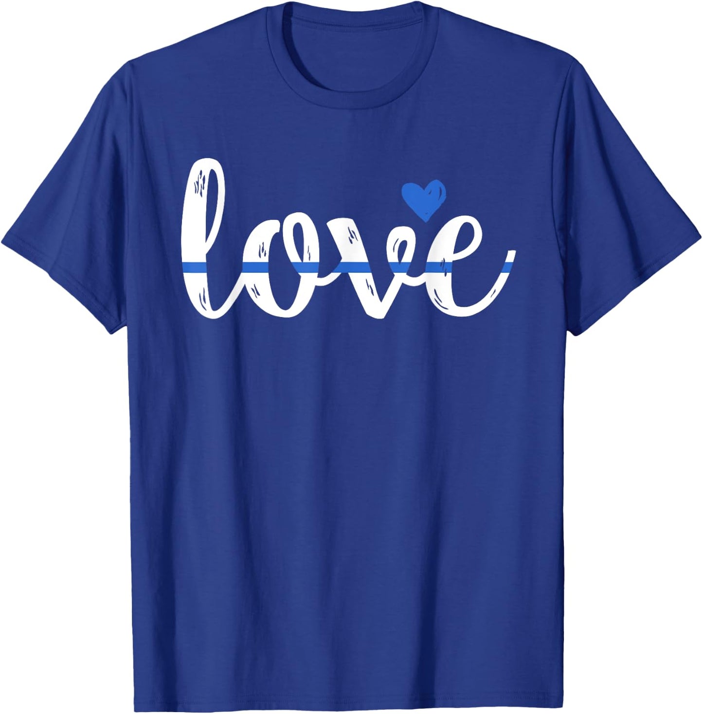 Cute Love Design - Police Wife or Girlfriend T-Shirt - T-Shirt | Royal