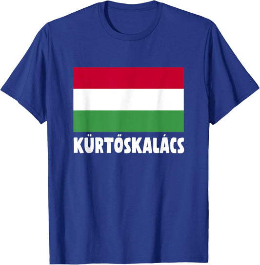 Kürtöskalacs Hungary Flag Apparel Sweet Spiral Pastry T-Shirt - T-Shirt | Royal