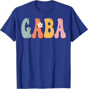 GABA Retro Groovy Print Mom Cute Mother's Day Funny Grandma T-Shirt - T-Shirt | Royal