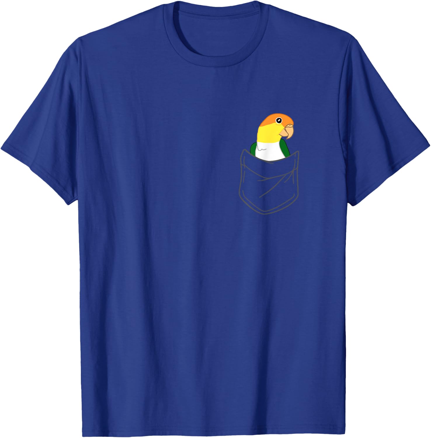 Pocket White Bellied Caique Cute Parrot Birb memes T-Shirt - T-Shirt | Royal