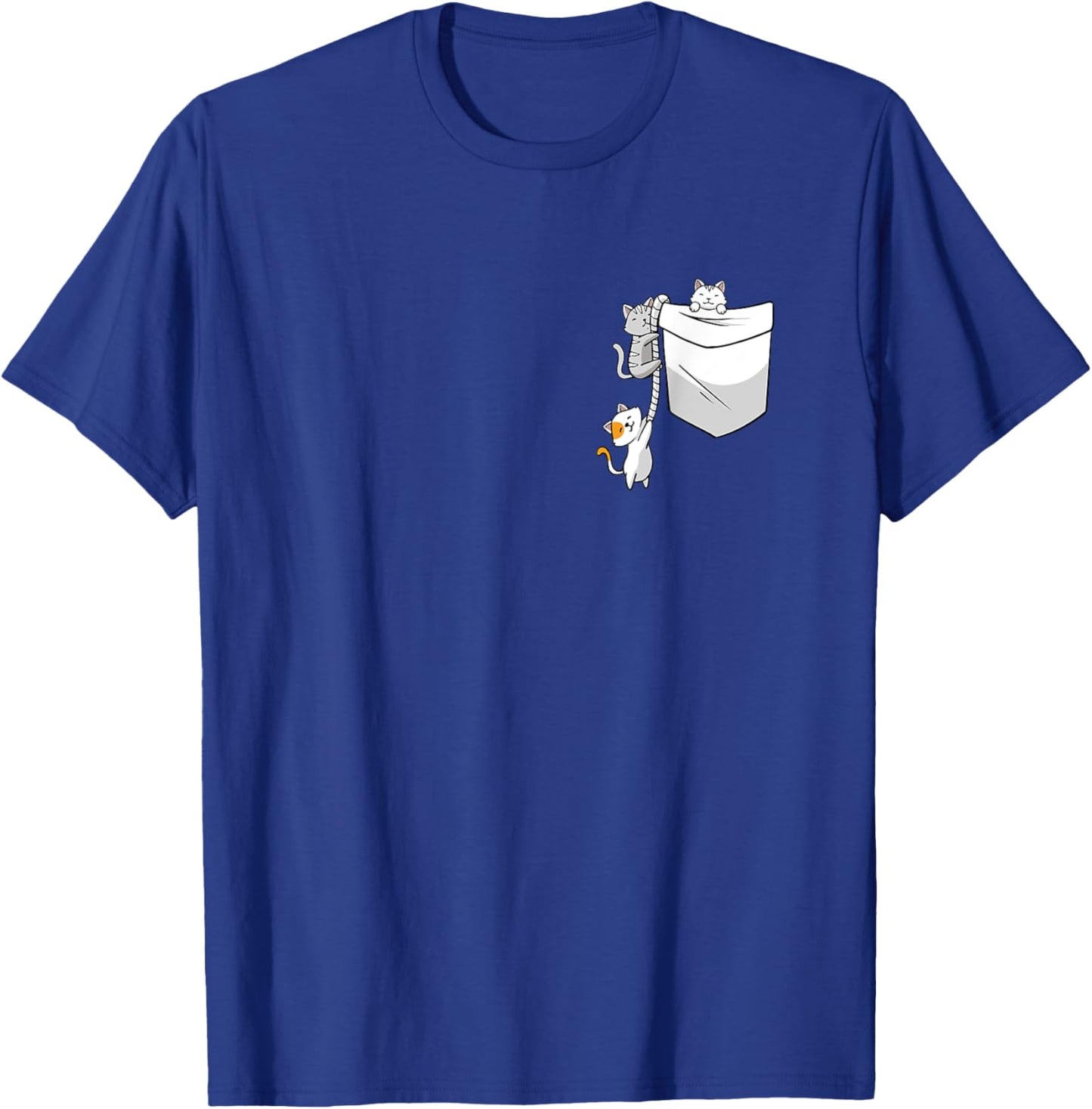 Cat In Pocket Kitten Lover Cute Kitty Feline Pet Owner Women Kids T-Shirt - T-Shirt | Royal