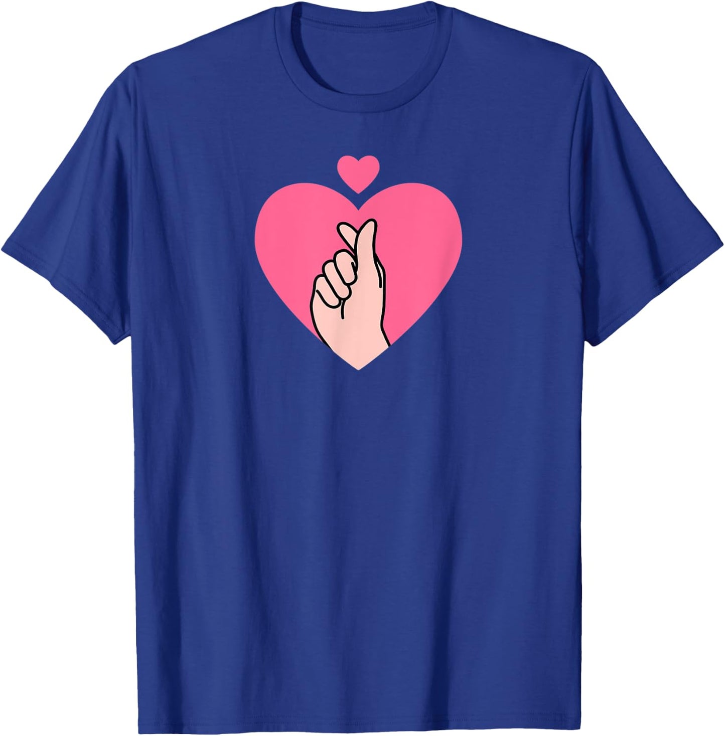 Saranghae Hand Sign in Heart - Kpop Hand, K-Pop, Kpop T-Shirt - T-Shirt | Royal