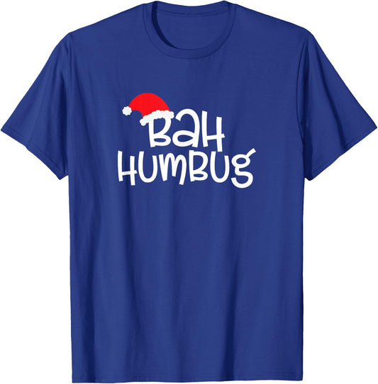 Bah Humbug Christmas Scrooge Black T-Shirt - T-Shirt | Royal