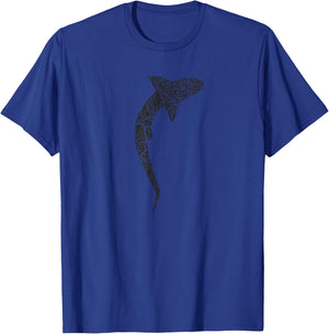 Whale Shark Distressed Print - Vintage Whale Shark T-Shirt - T-Shirt | Royal