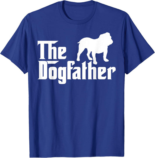 The Dogfather Bulldog Funny T-Shirt - T-Shirt | Royal