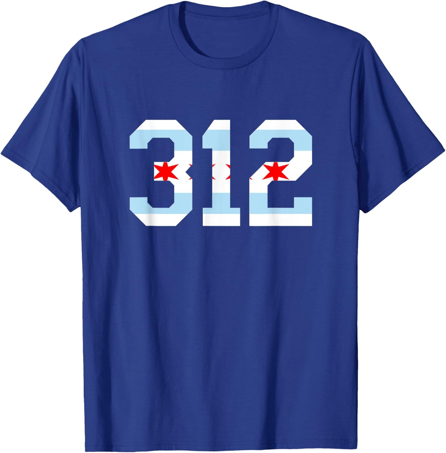 312 Chicago Flag Area Code City Pride T-Shirt - T-Shirt | Royal