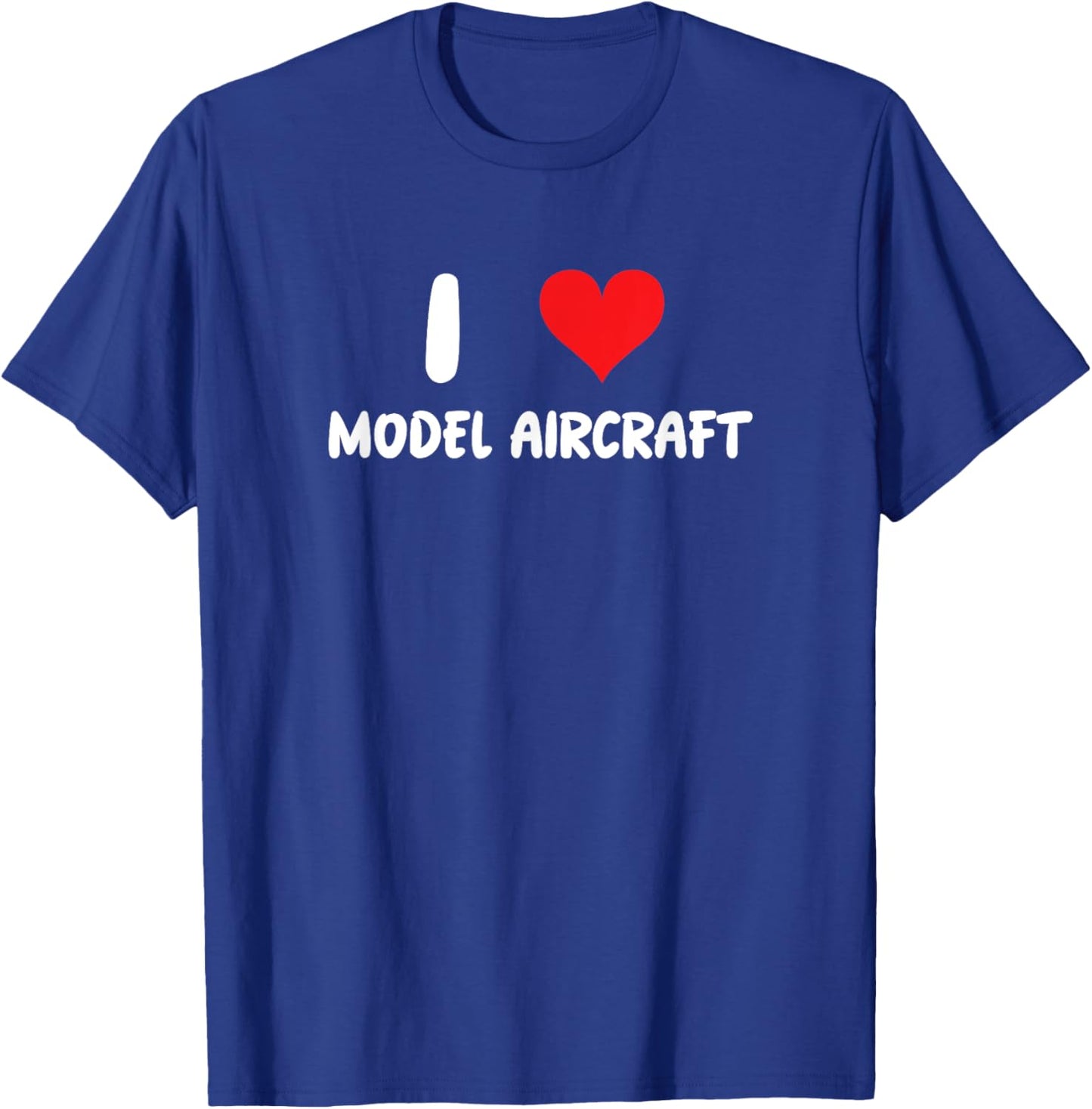 I Love Model Aircraft - Heart - Model Making Maker Planes T-Shirt - T-Shirt | Royal