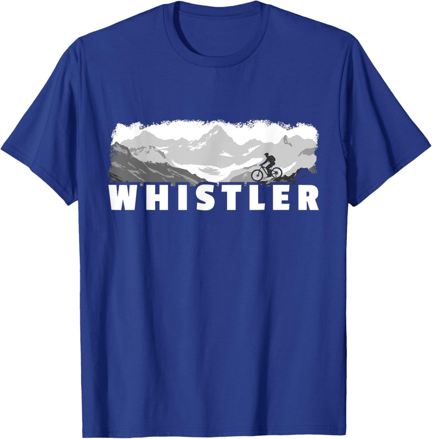 Whistler British Columbia Canada Mountain Biking MTB Cycling T-Shirt - T-Shirt | Royal
