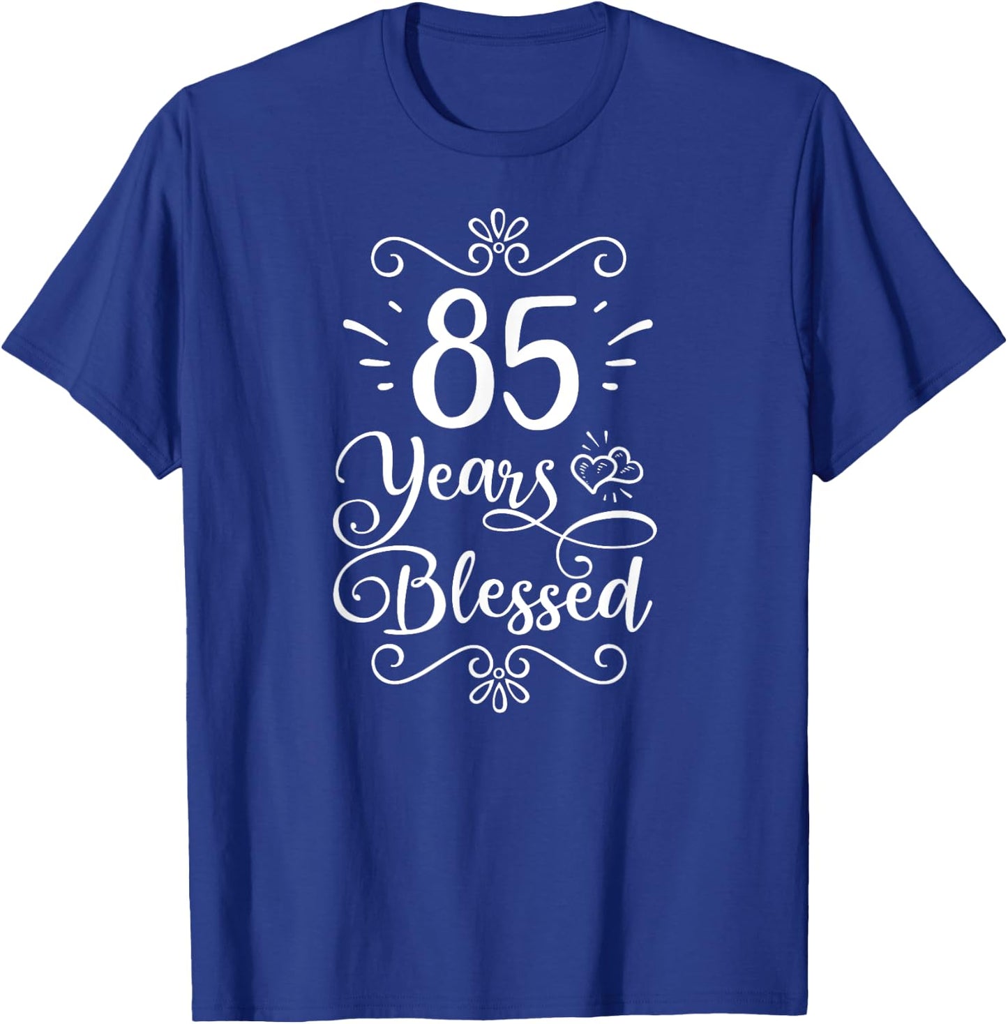 85th Birthday 85 Years Blessed Religious Jesus God Christian T-Shirt - T-Shirt | Royal